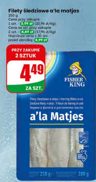 Fisher King filety śledziowe a'la matjas 250g