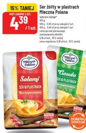 ser żółty w plastrach