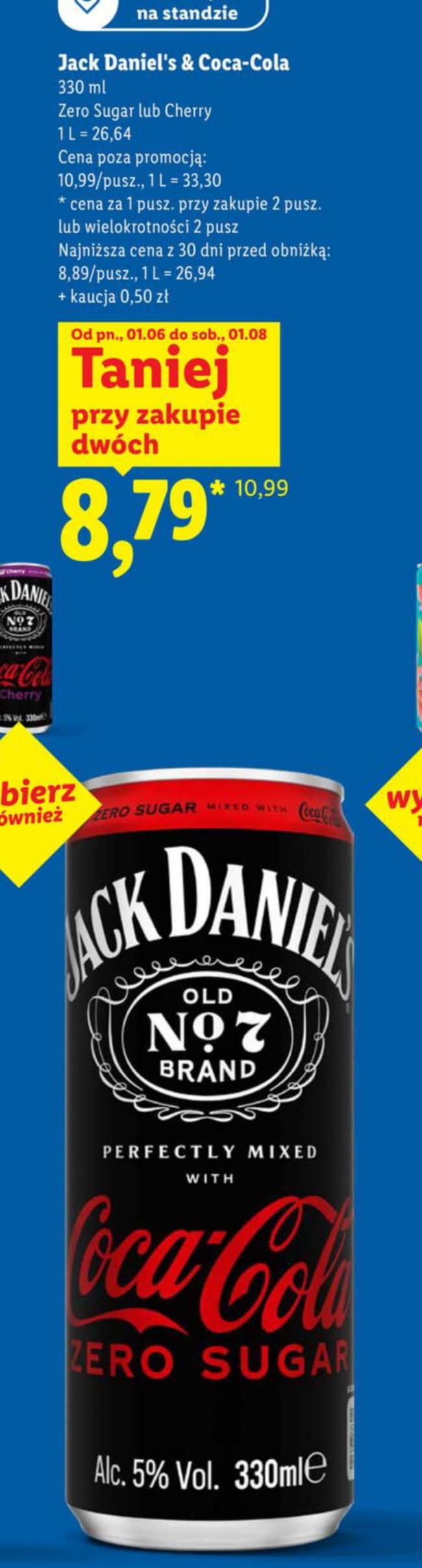 Jack Daniel's napój alkoholowy cola 330ml