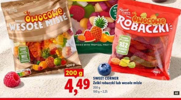 żelki robaczki lub wesołe misie