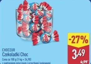 czekoladki Choc z nadzieniem mlecznym i orzechami laskowymi