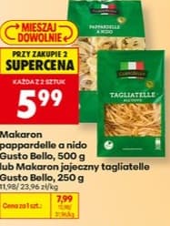 makaron pappardelle a nido lub makaron jajeczny tagliatelle