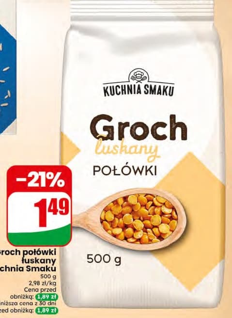 groch łuskany połówki
