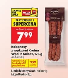 Kraina Wędlin Select kabanosy z wędzarni 175g