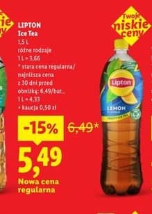 Lipton ice tea truskawka 1.5l