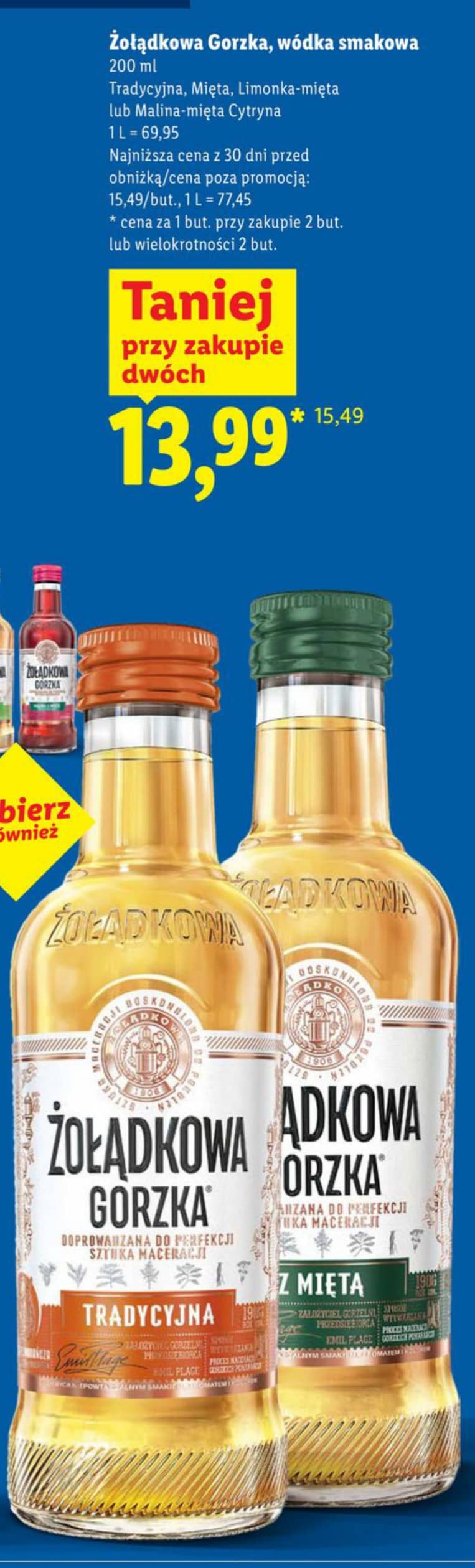 Żołądkowa Gorzka wódka smakowa 200ml