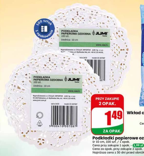 podkładki papierowe ozdobne