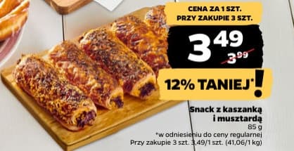 snack z kaszanką i musztardą