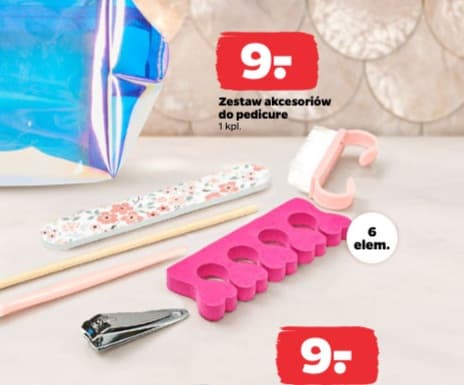 zestaw akcesoriów do pedicure
