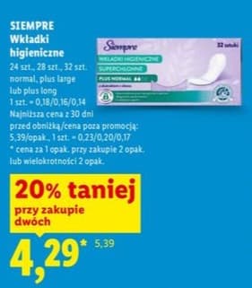 wkładki higieniczne