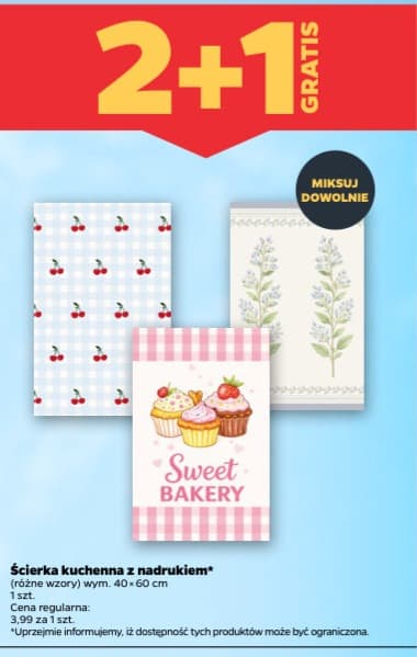 ścierka kuchenna z nadrukiem