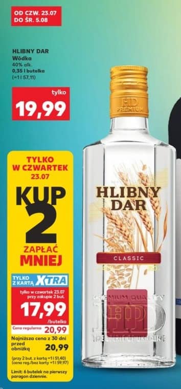 HLIBNY DAR wódka 0.35l