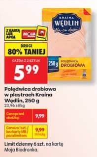 Kraina Wędlin polędwica drobiowa w plastrach 250g