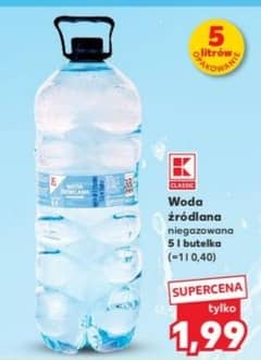K-Classic woda źródlana niegazowana 5l