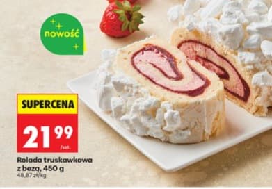 rolada truskawkowa z bezą