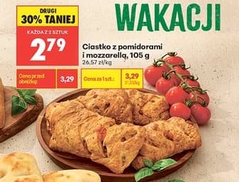 ciastko z pomidorami i mozzarellą