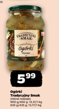 Tradycyjny Smak ogórki 900g/450g