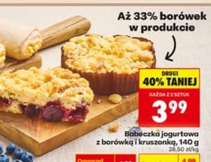 babeczka jogurtowa z borówką i kruszonką