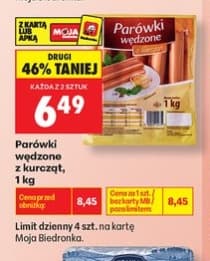 parówki wędzone z kurczaka