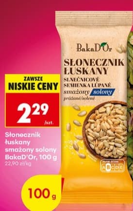 słonecznik łuskany smażony solony
