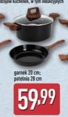 garnek aluminiowy z pokrywką lub patelnia aluminiowa