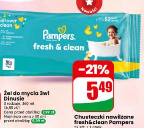 chusteczki nawilżane fresh&clean