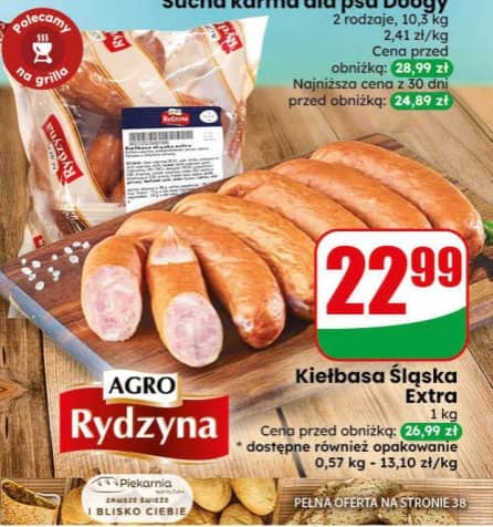 Agro Rydzyna kiełbasa śląska extra 1kg