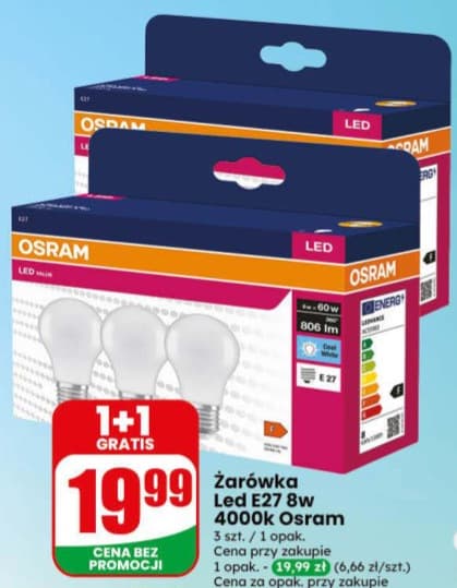 żarówka LED E27 8W 4000K