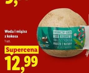 woda i miąższ z kokosa