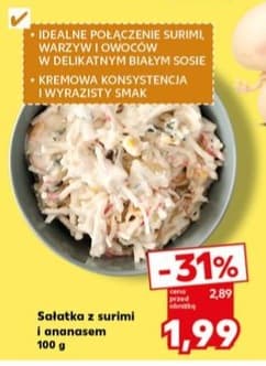 sałatka z surimi i ananasem