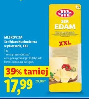 ser Edam Kuchmistrza w plastrach XXL