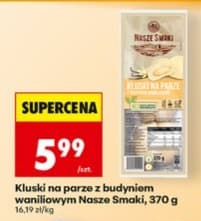 kluski na parze z budyniem waniliowym