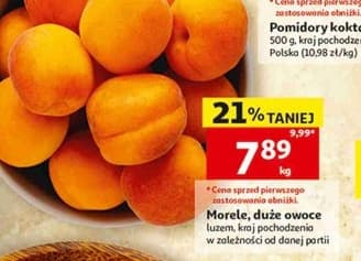 morele duże owoce