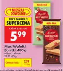 Bonitki maxi wafelki orzechowe 450g