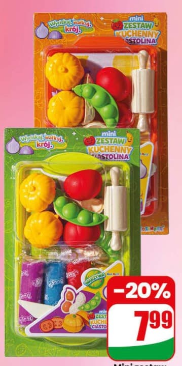 mini zestaw kuchenny ciastolina