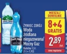 Żywiec Zdrój woda źródlana mocny gaz/niegazowana 1.5l