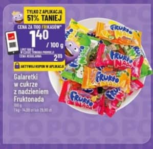 Fruktonada galaretki w cukrze z nadzieniem 100g