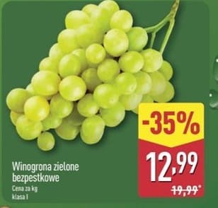 Winogrona zielone bezpestkowe