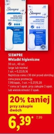 wkładki higieniczne