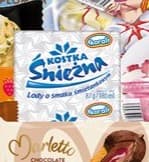 lody kostka śnieżna śmietankowe