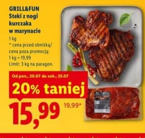 steki z nogi kurczaka w marynacie
