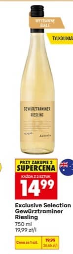 Exclusive Selection wino białe Gewürztraminer Riesling 750ml
