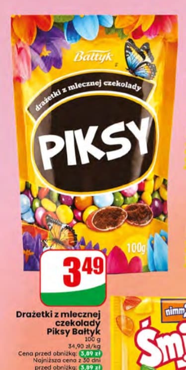drażetki z mlecznej czekolady