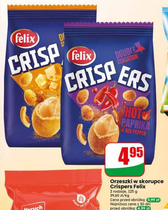 Felix orzeszki w skorupce crispers paprykowe 125g