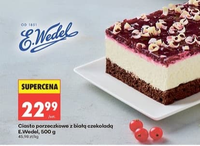 ciasto porzeczkowe z białą czekoladą