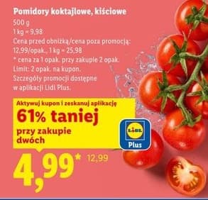 pomidory koktajlowe kiściowe