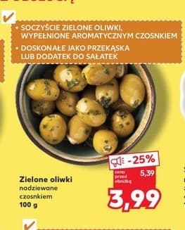 oliwki zielone nadziewane czosnkiem
