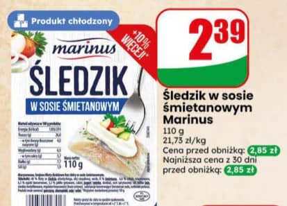 Marinus śledzik w sosie śmietanowym 110g