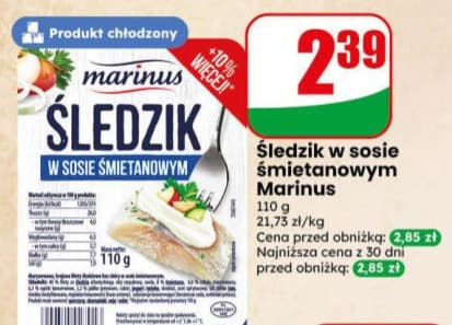 śledzik w sosie śmietanowym