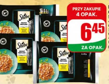 Sheba mokra karma dla kota delikatne fileciki 4x85g